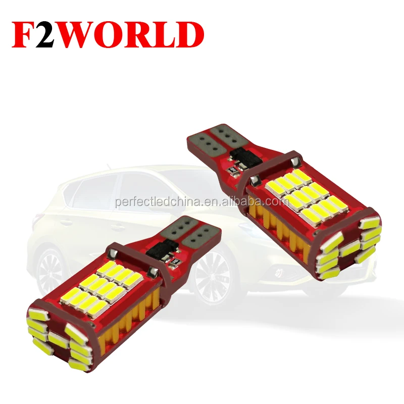 F2WORLD LED Car LED Bulbs T10 33smd 3014 Canbus Auto Lamp For Clearance Width License plate Wedge Lights Error Free DC 12V