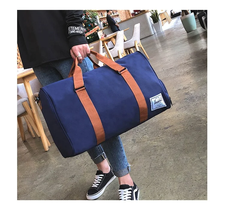 High Quality Canvas Travel Bag Large Capacity Folding Duffle Bag Organizer Luggage Weekend Bag