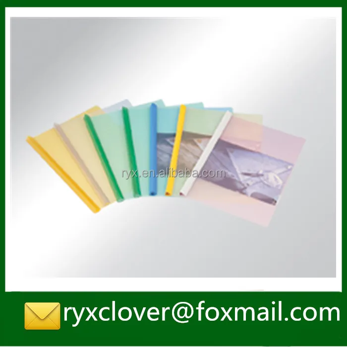 
Plastic transparent report file folder with spine Q bar 