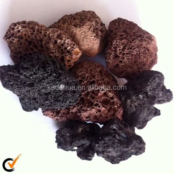 Черный, красный, серый лавовый камень, вулканический камень, все характеристики