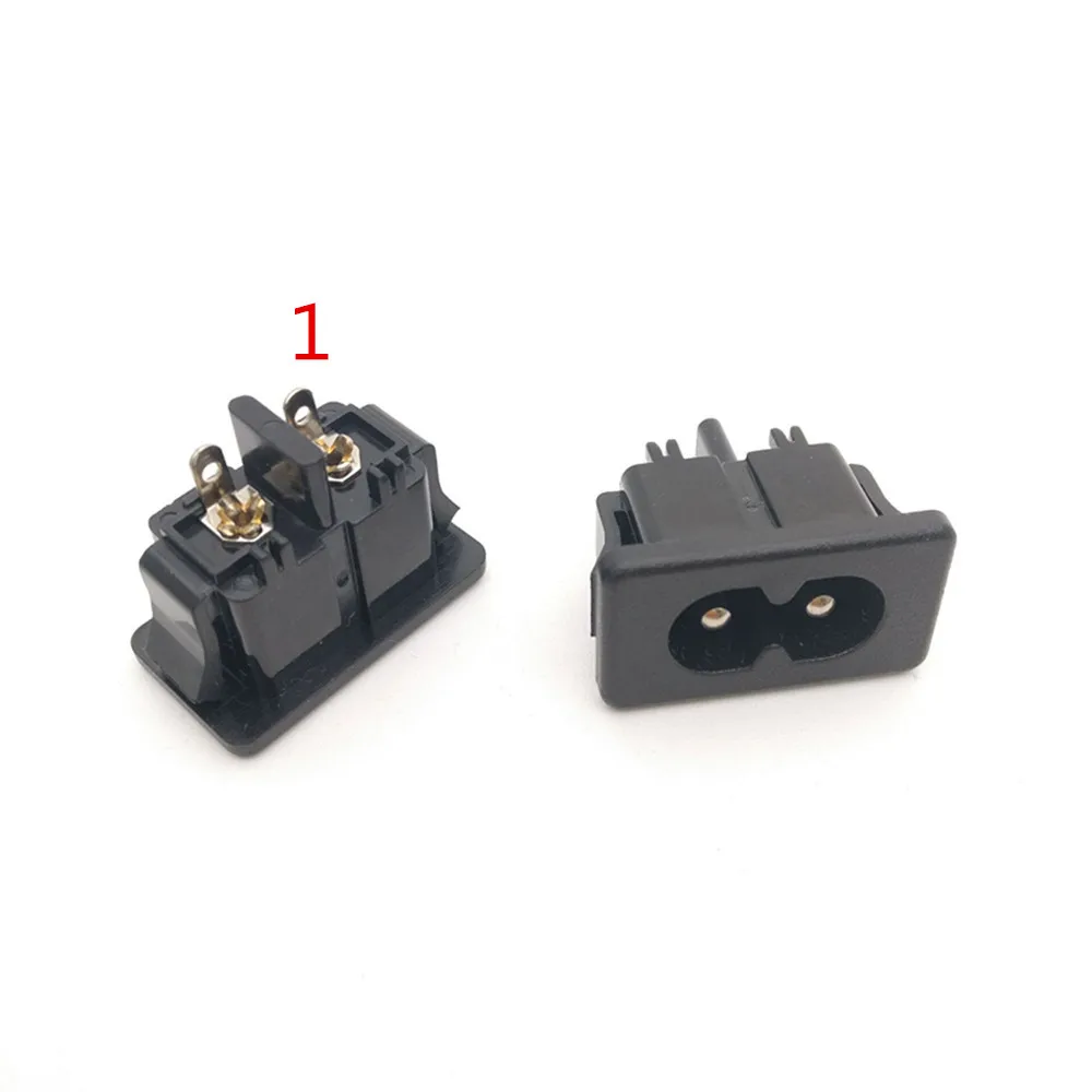IEC 60320 C8 AC Power Socket Connector AC 250V 2.5A 2Pin