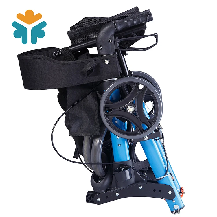 Folding Adjustable Forearm Old People Aluminum Brake Rollator Walker