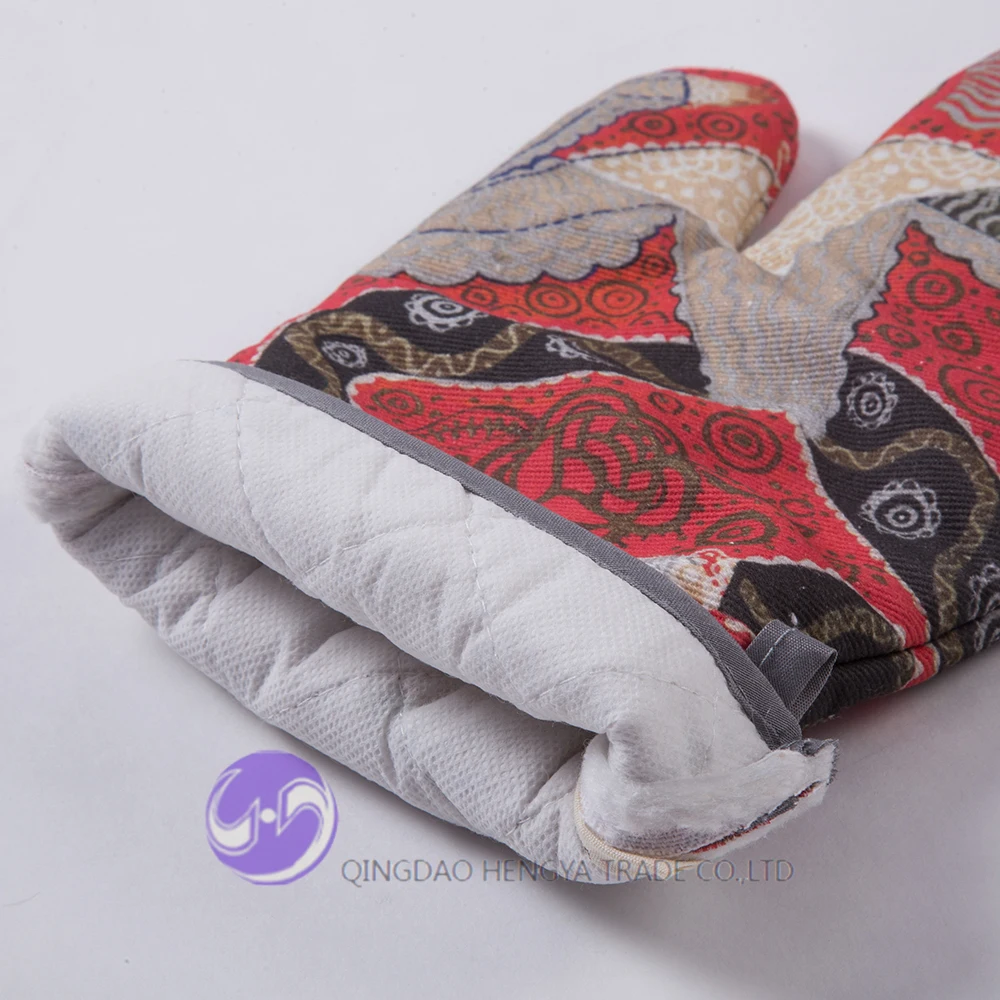 Digital printed cotton oven mitts custom