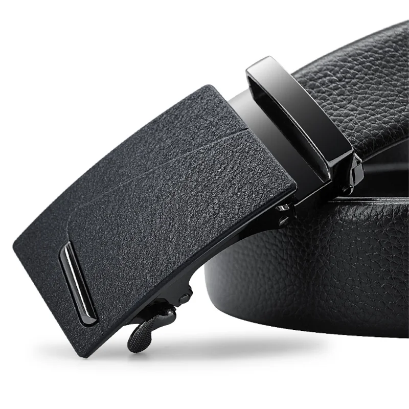 Ремень LQbelt мужской с автоматической пряжкой, заводской ремень из искусственной кожи и микрофибры