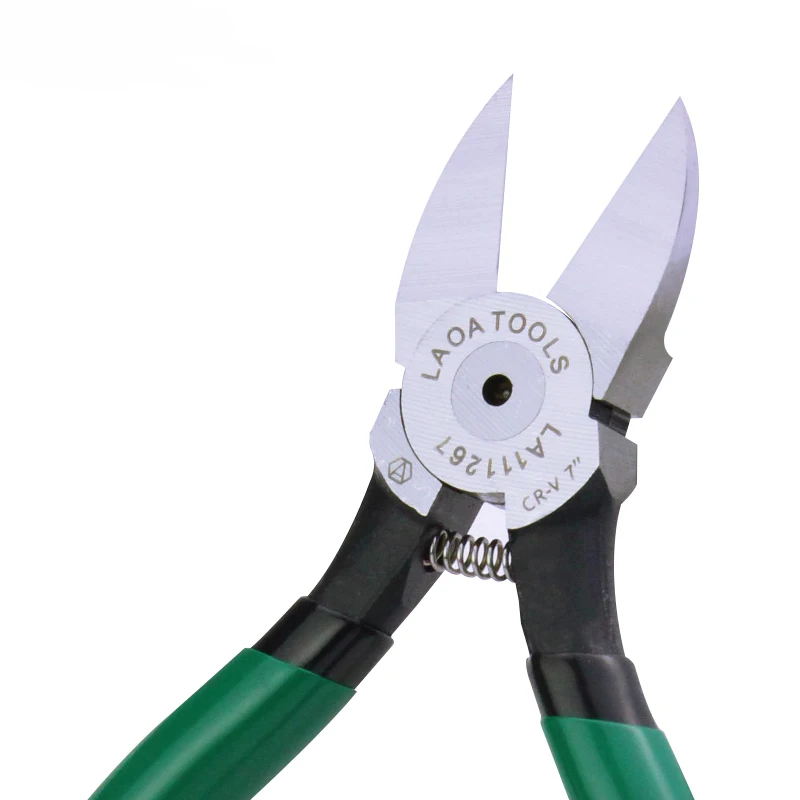 LAOA 7 inch Diagonal pliers for Jewelry CR-V Plastic pliers Nippers Electrical Wire Cable Cutters