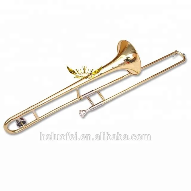 
Roffee Musical Brasswind Instrument Gold Lacquer Alto Bb Trombone 