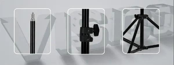 Ningbo Manufacturer Best Professional Adjustable Folding Aluminum Photographic Photo LED Light Stand Tripod