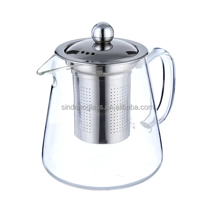 Stovetop Safe Glass Tea Kettle Turkish Glass Teapot With Stainless Steel infuser