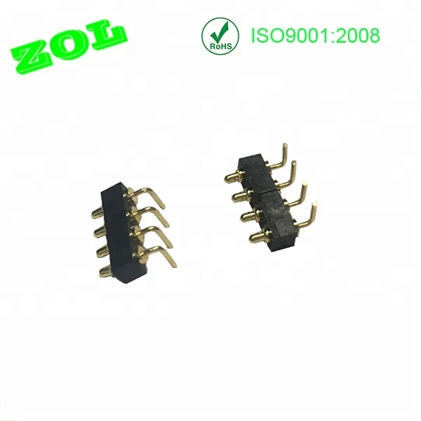 
right angle 4 pin pogo pin connector 