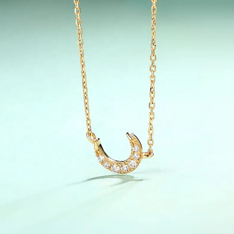 Factory gold jewelry AU585 100% real 14k solid gold necklace chain