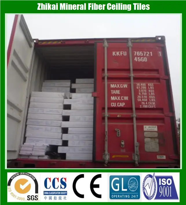 
595*595 ceiling tiles price/ Sound absorbing Roof materials Mineral ceiling panel 