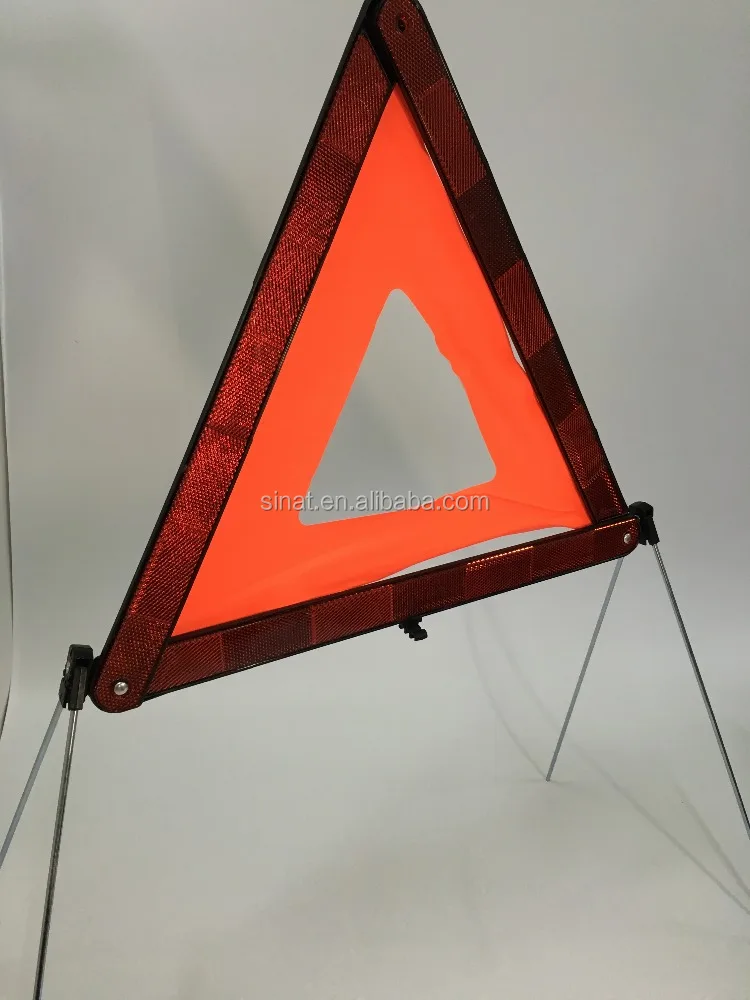 Vehicle Fault Reflective Warning Triangle With 4 Legs