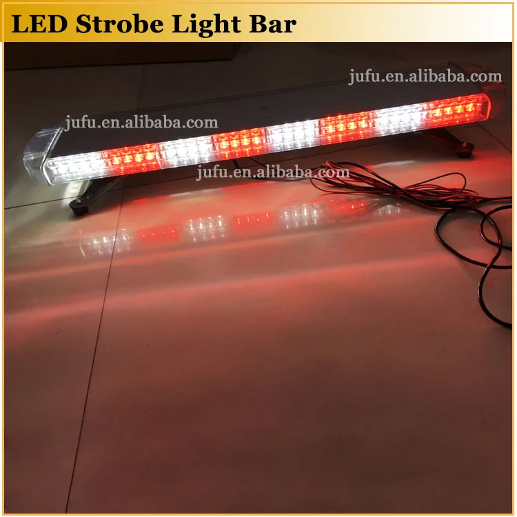 High power red blue amber 38 inch vehicle top roof warning light bar 72W LED police strobe light bar