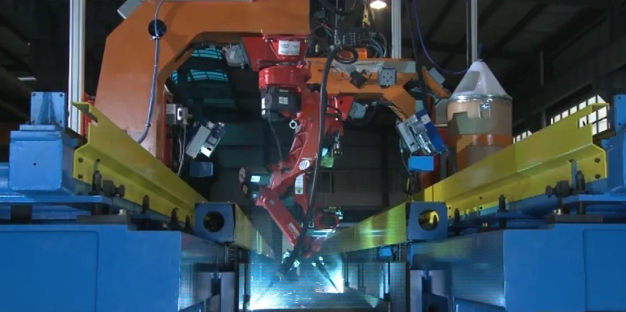 Steel Corrugated Web H Beam Assembly Welding Line