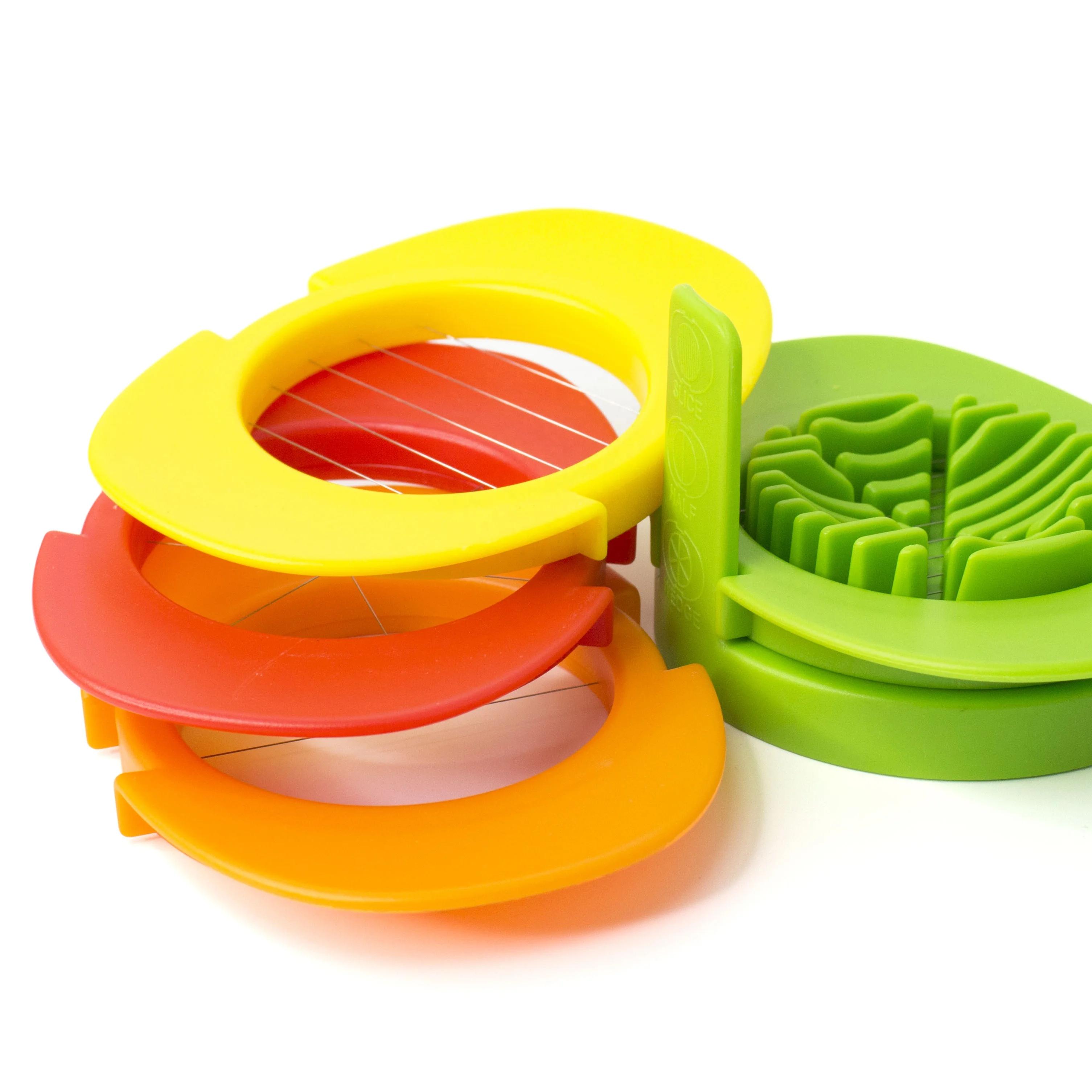 Factory Wholesale Food Grade New Design Plastic and Stainless Steel Multifunctional 4 in 1 Egg Cutter Egg Slicer