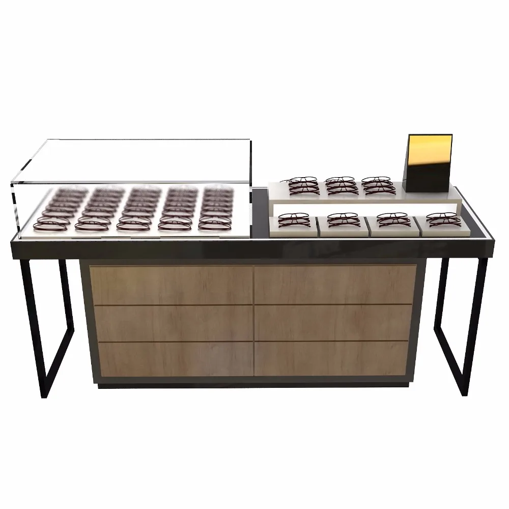 Professional Commercial Wall Mounted Lockable Showcase Retail Modern Glass Ideas Optical Shop Names Display Cabinets