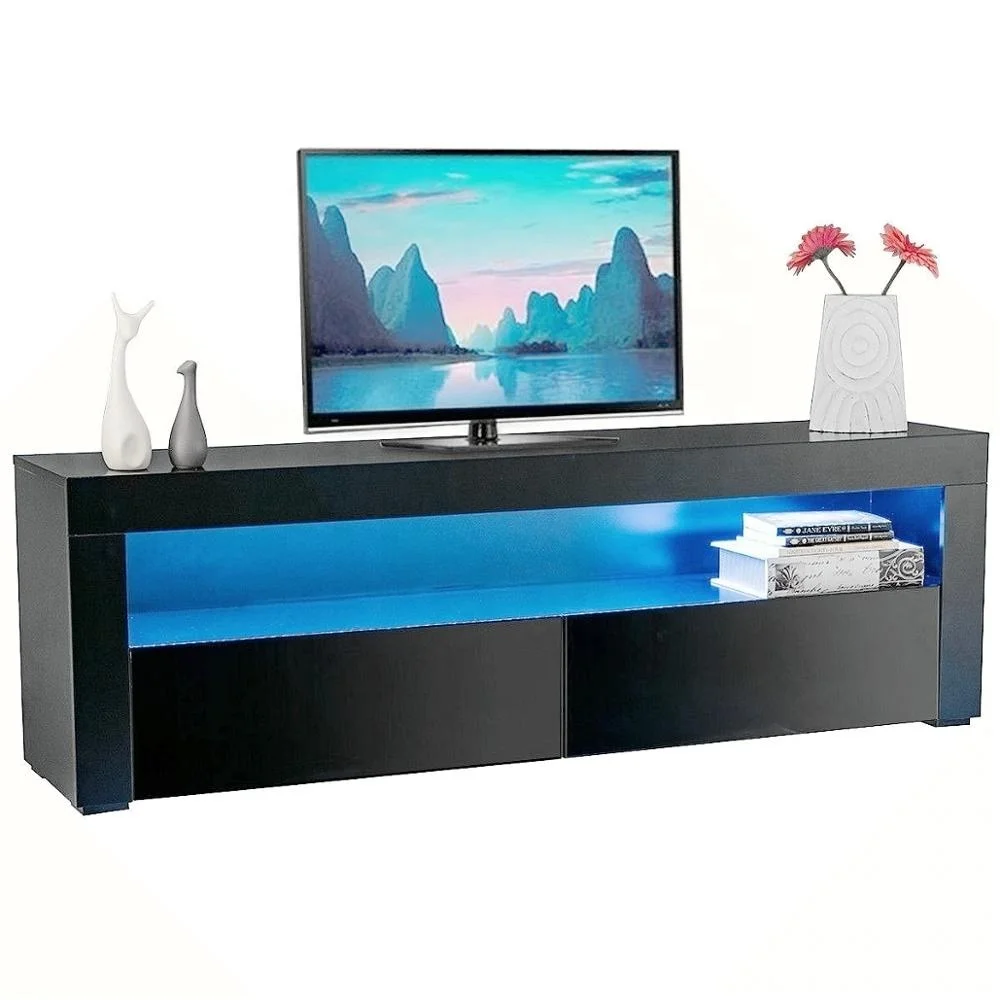 Деревянная зеркальная Подставка для телевизора со светодиодной подсветкой, шкаф для гостиной, мебель от китайского производителя