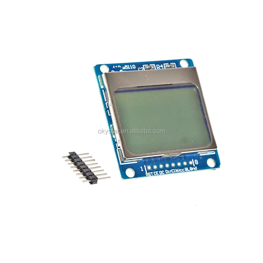 Okystar OEM/ODM 84*48 5110 ЖК-символ ЖК-дисплей модуль подсветки синяя печатная плата
