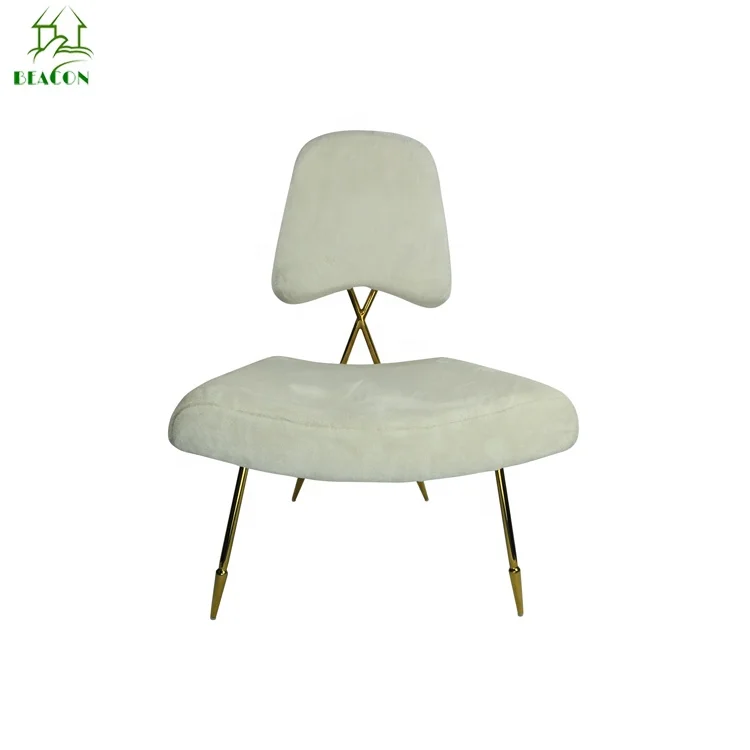 Modern design Jonathan Adler white fur chair