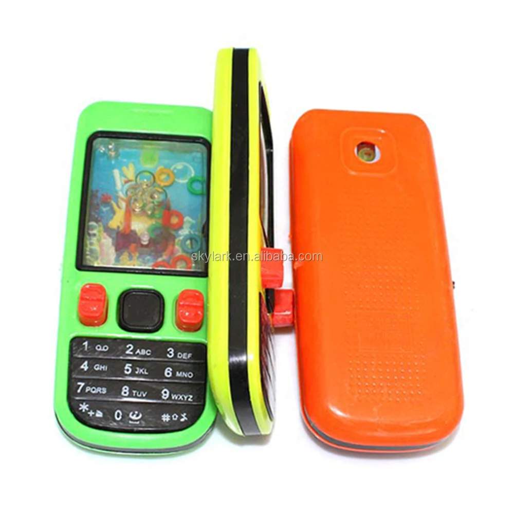 Hot sell Promotional Small Mobile Phone Shaped Plastic Water Ring Machine Game Kids Toys