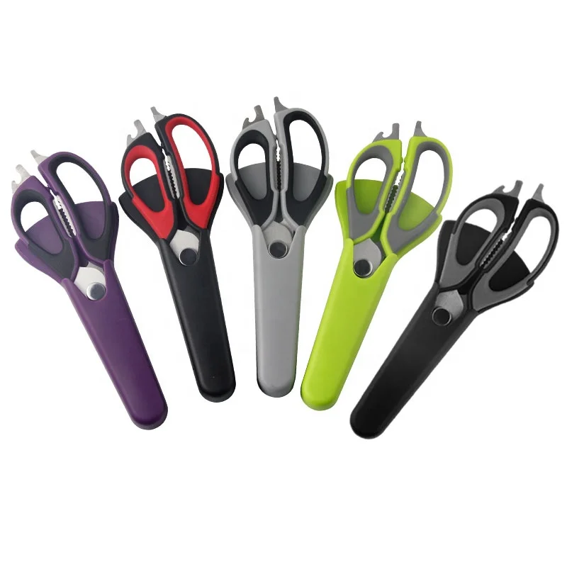 
 Магнитная Крышка для кухонных ножниц/2CR13 + ПП + резиновый материал, съемные ножницы с магнитным держателем для морепродуктов, фестонов, трав  