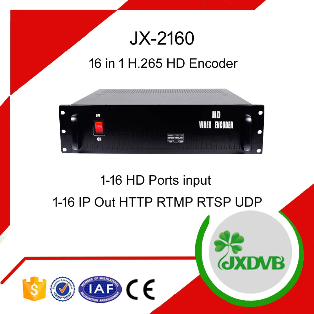Low Bitrate 16Channels HD 1080P H 265 IPTV  Video Hardware Encoder