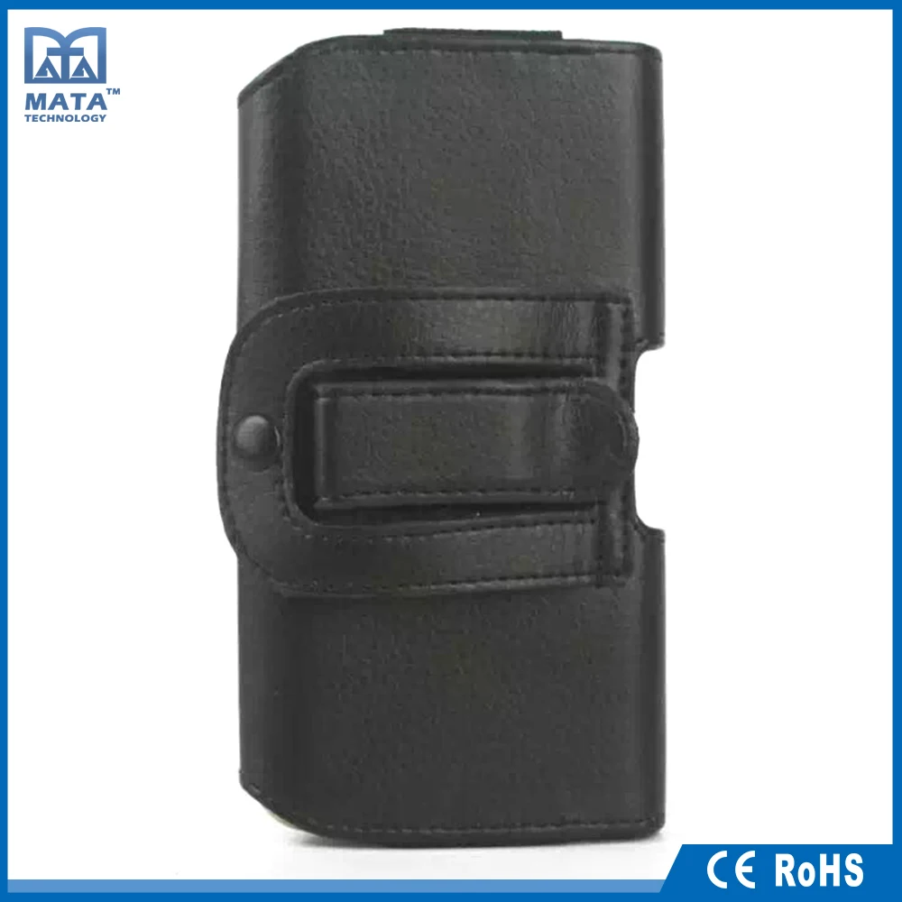 Customized back clip mobile phone leather flip case for iphone