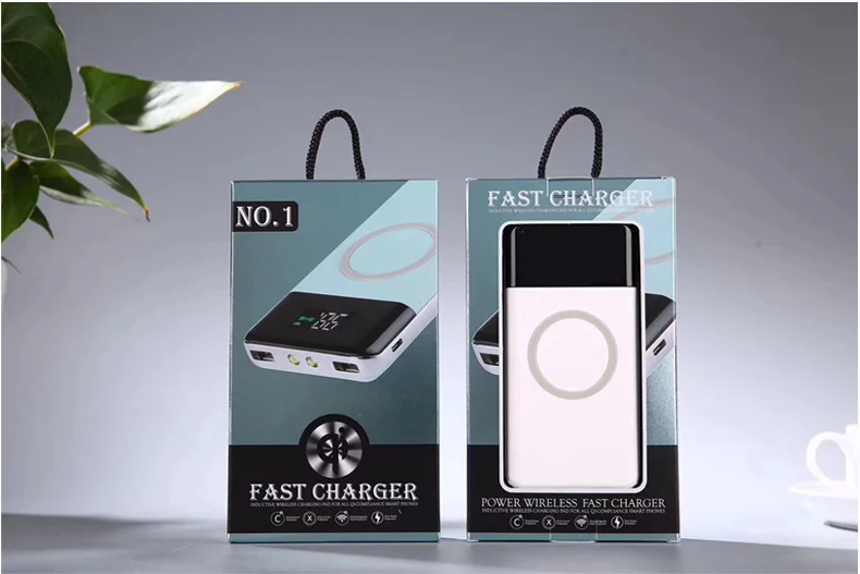 
2021 the most popular mobile 10000mAh fast wireless charger power bank 10w for iphone 