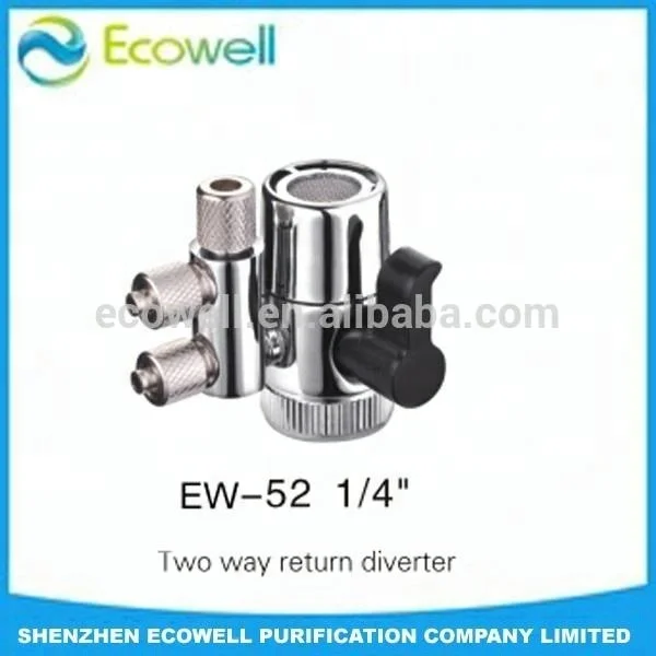 Хромированный латунный фильтр для воды 1/4 дюйма, кран с двойным отводным клапаном