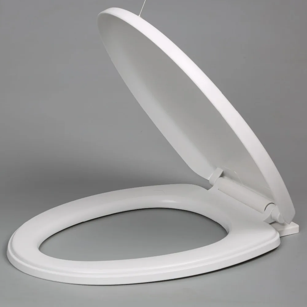 Soft close white adult toilet seat cover