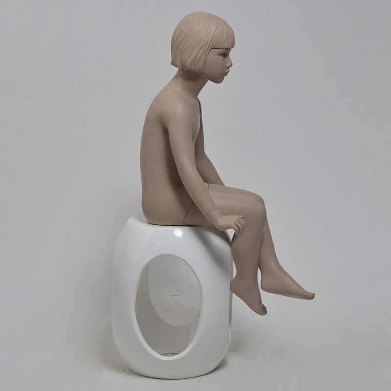 Life size realistic face clothes store display full body little little child mannequin girl