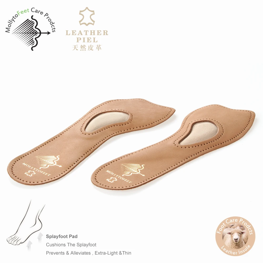 
Breathable 3/4 genuine leather Metatarsal support insole for women 