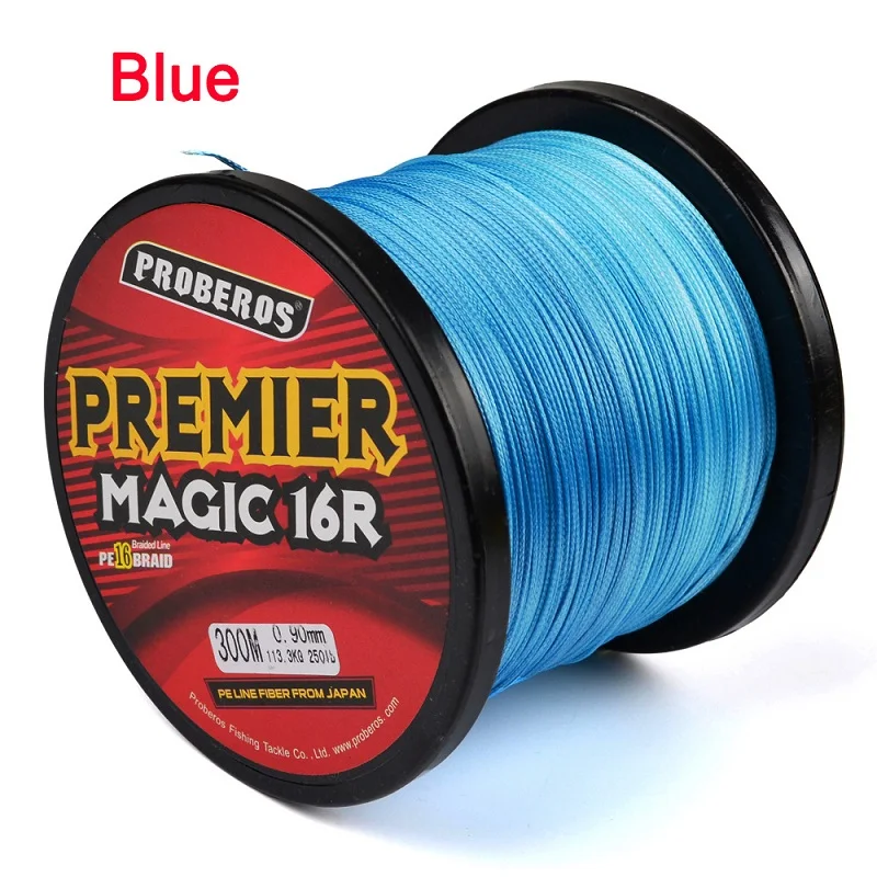 16-Weaves fishing thread 300M Fishing Line Green/Gray/Blue/Red/Yellow Color 16 Stand braided line 40LB-300LB PE Fishing Lines
