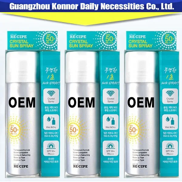 Natural No Harm Face Whitening Sunscreen Cream and Stick SPF50 with Aloe Mineral Ingredients 150ml 300ml Mist Spray Sun Block