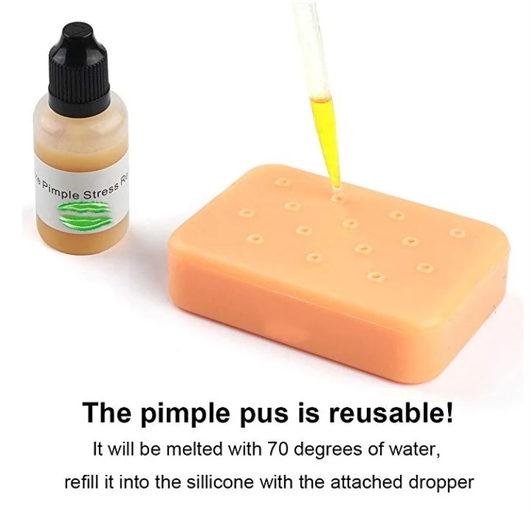 Pimple Popping Plus Funny Squeeze Acne Toys Decompression Stress Relief Popper Remover Stop Picking Your Face Fun Toy