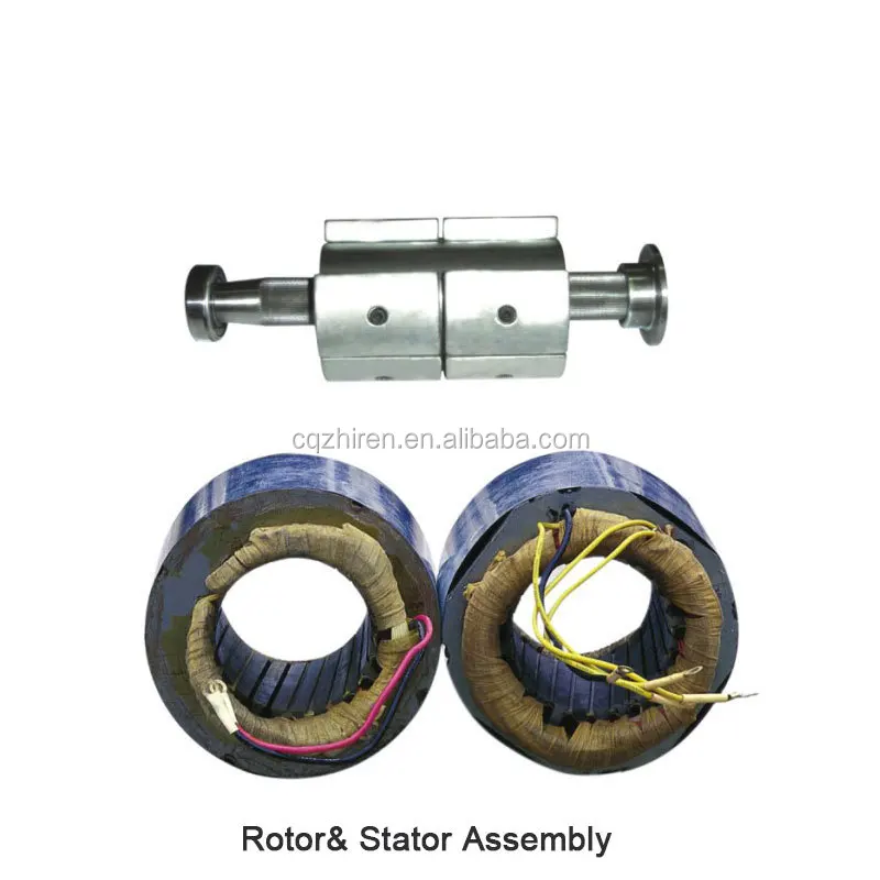 brushless rare earth permanent magnet generator stator and rotor