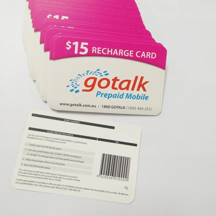 
Custom Scratch Voucher Cards & Recharge Scratch Calling Card Printing 