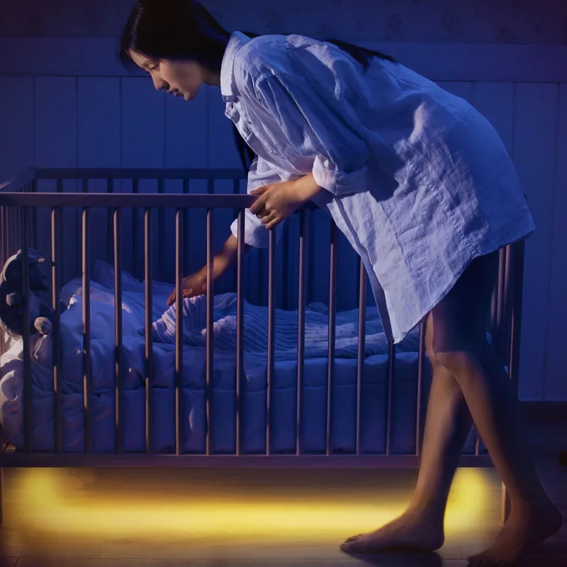 3AAA battery power automatic 4.5V Human Body motion sensor led strip for under bed