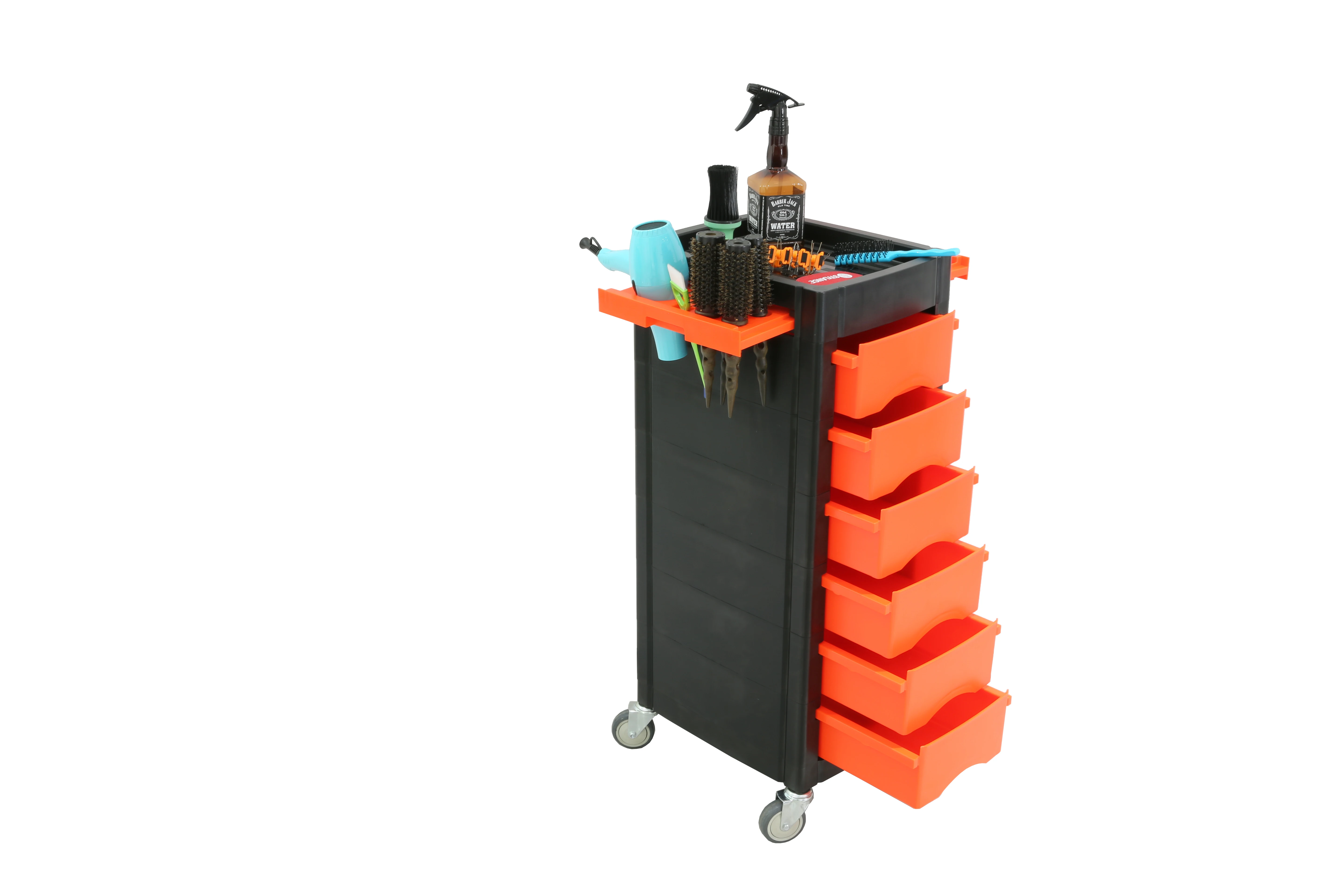 Beauty Salon Trolley with 6 ABS Drawers for Stylist Hairdresser SPA Furniture Hair Styling Station Coloring Storage Cart