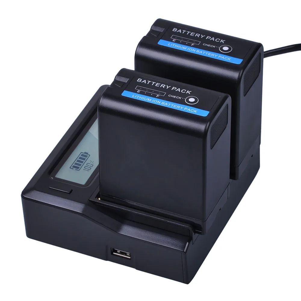 Горячая Распродажа LCD Двухканальное зарядное устройство для Sony BP-U30/ BP-U60/ BP-U65/BP-U90 Аккумулятор для видеокамеры