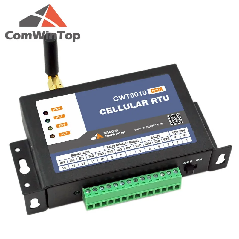 CWT5010 4DI 4DO GSM 3g 4g SMS Wireless Remote APP Switch Controller Pulse counting Dry Contact Input
