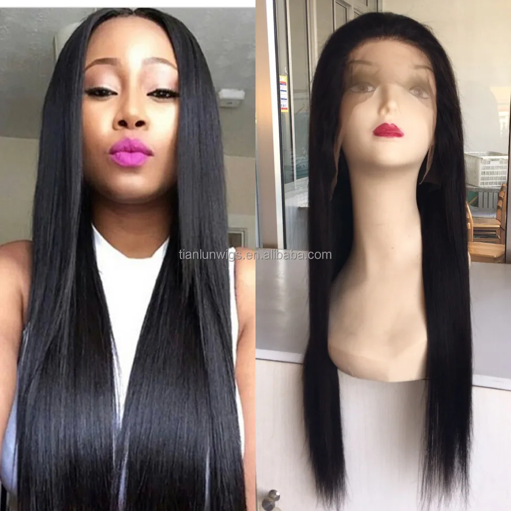 Wholesale high density 180 natural popular brazilian human hair wig glueless swiss lace full lace wig wish shopping online