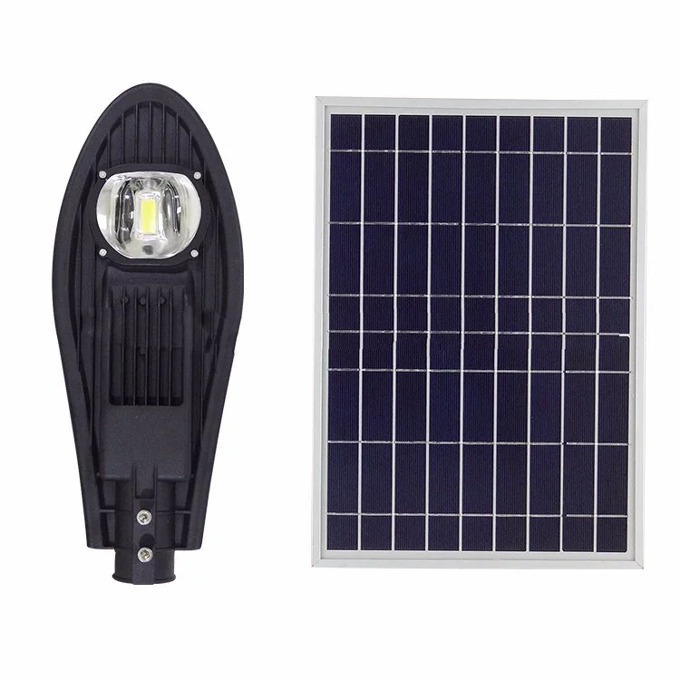 HIgh quality 30W 50W 60w 100W IP65 waterpoof outdoor led solar street light with solar panel  and battery/Hole