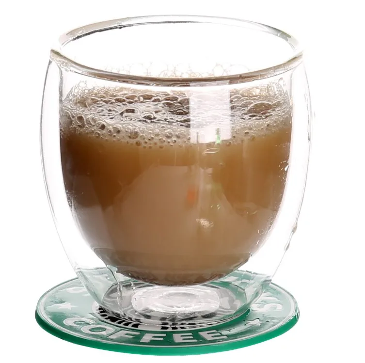 JHROC06 80 мл 250 мл 350 мл 450 мл профессиональная поставка изолированный боросиликат эспрессо капучино кофе или чая кружки