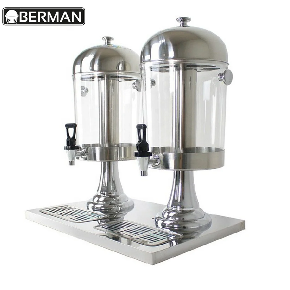 Juice bar equipment 2 tanks stainless steel plastic cheap powder fruit juice dispenser for sale philippines