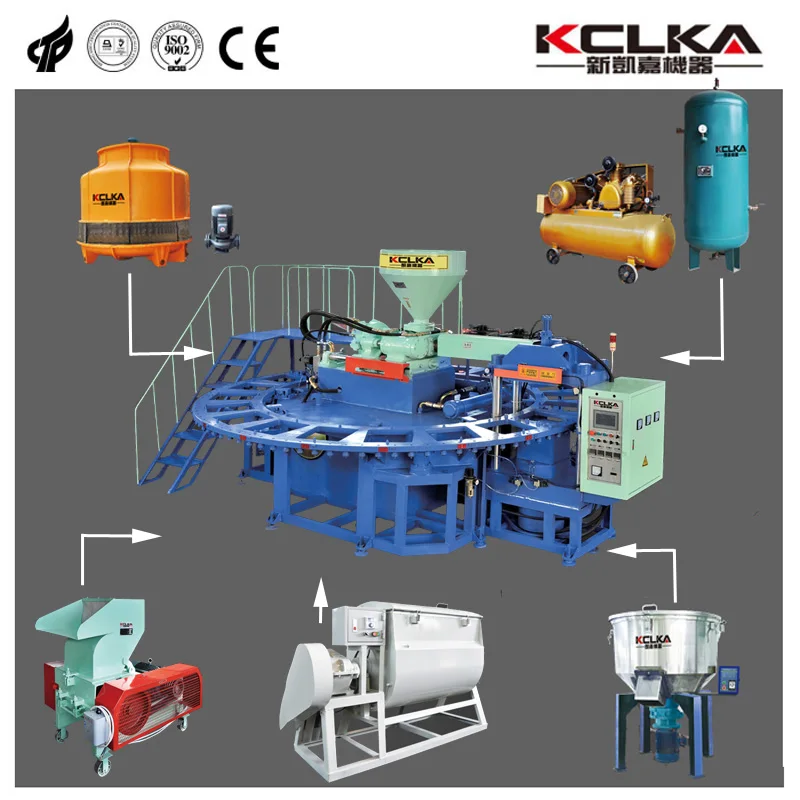 Automatic Rotary Crystal Slippers/Sandals Injection Molding Machine