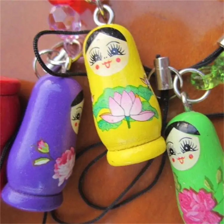 Cute Wooden Russian Doll Key chain