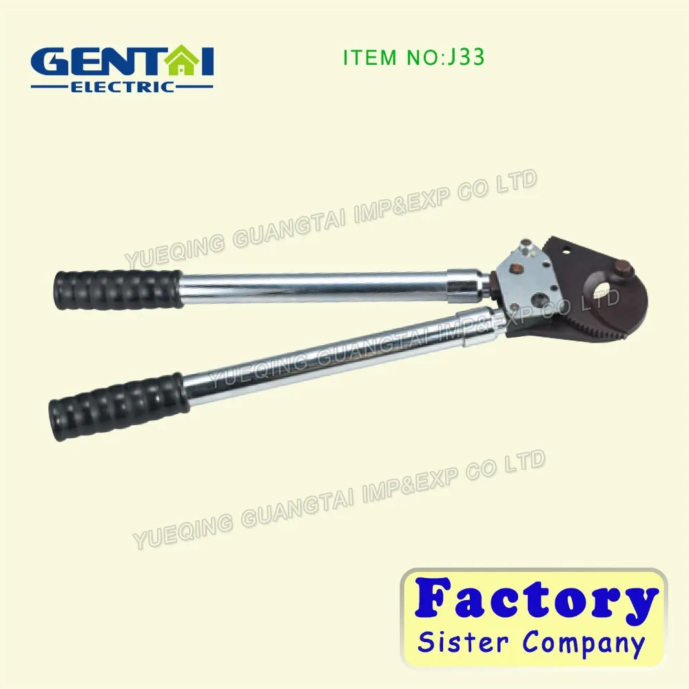 J30 Powerful Ratchet Cable Cutter Tools Max to 90mm for Amored Cable , Hand Cable Cutters Series Tools