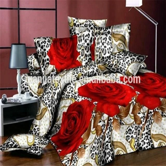 A wide variety of design Cheap polyester material 3D printed bed sheet 4pcs sets use for home