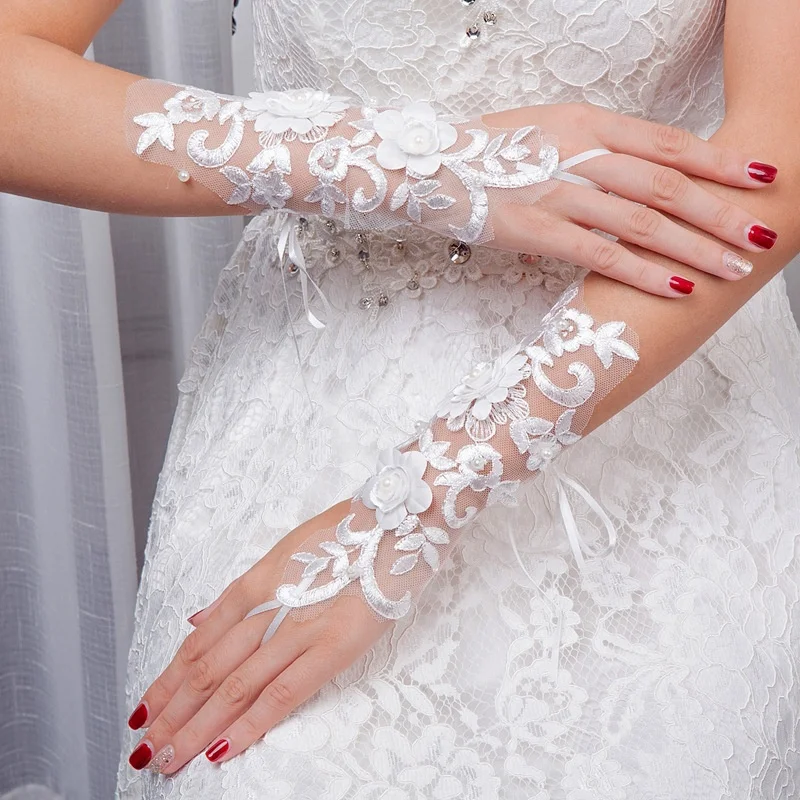 
fingerless lace bridal gloves lace gloves 